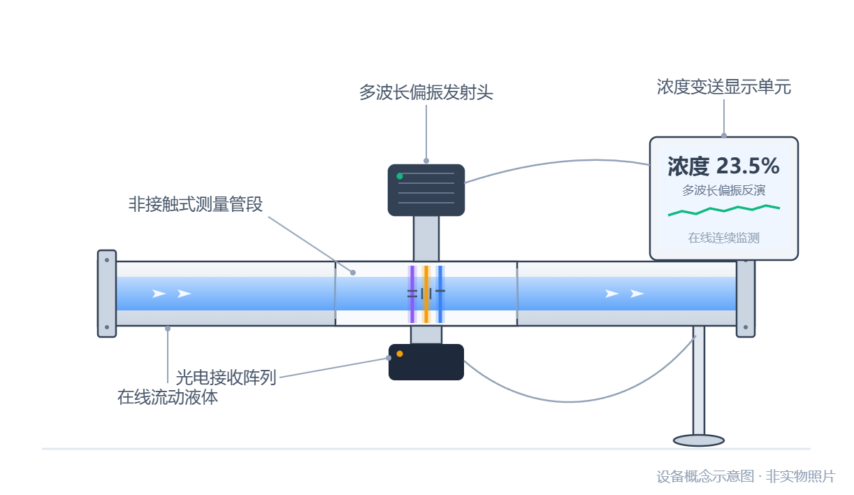 液体浓度检测设备概念示意图