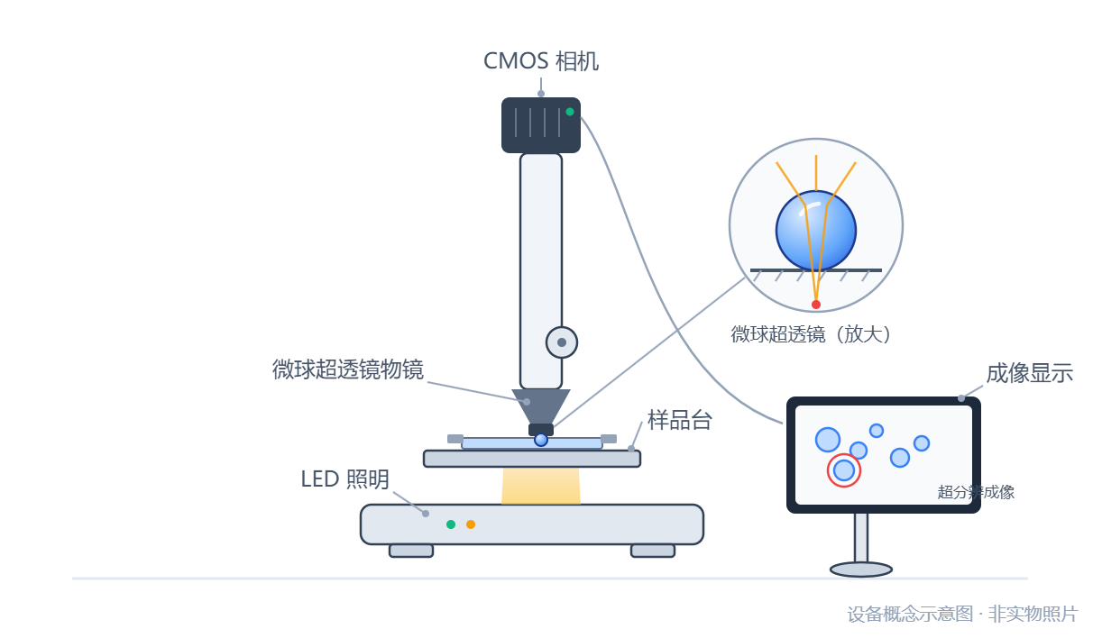 全微球显微镜概念示意图